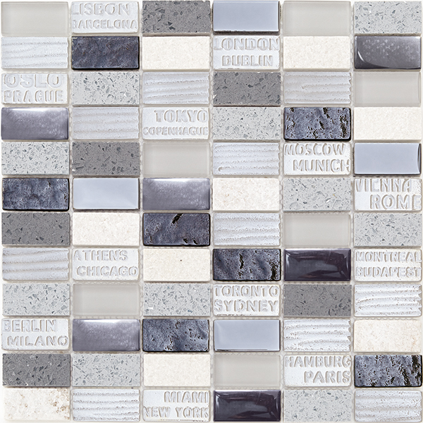 Kaakeli City Grey (2x4,5) 30x30   8 mm