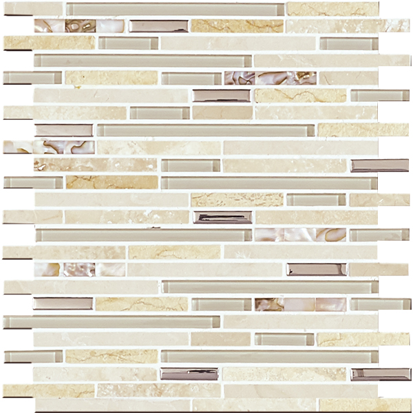 Kaakeli Lluvia Beige (1x5, 1x7, 1x10, 1x12, 1x17) 30x30   8 mm