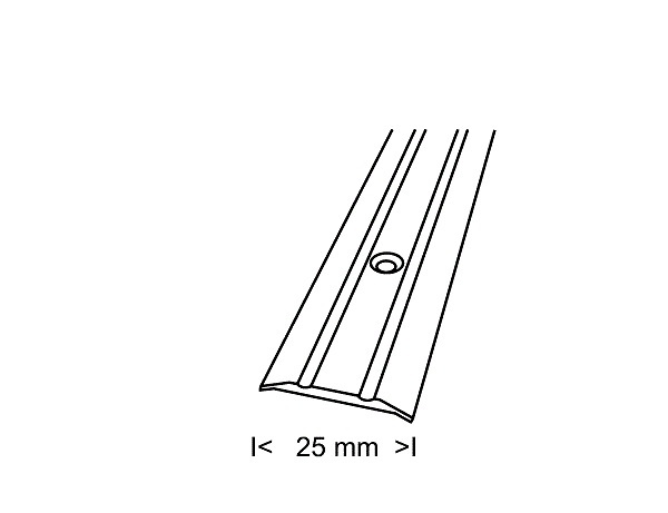 Saumalista 25 mm kulta ruuvikiinnitys A1 KE 90 100 cm