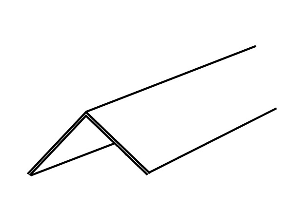 Kulmalista 20 x 20 mm valkoinen muovi tarrakiinnitys NU 20T-410 275 cm