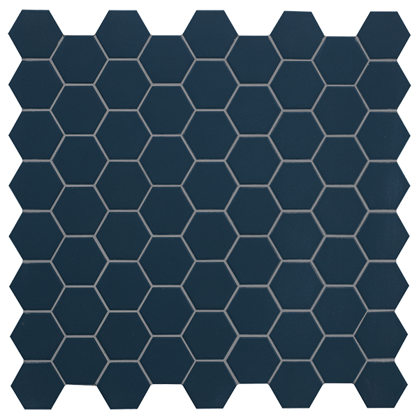Kaakeli Hexa Mosaic Deep Navy Matt MOHS 8 R10 B V1 (4,3x3,8) * EN 14411 Bla UGL 31,6x31,6   4 mm