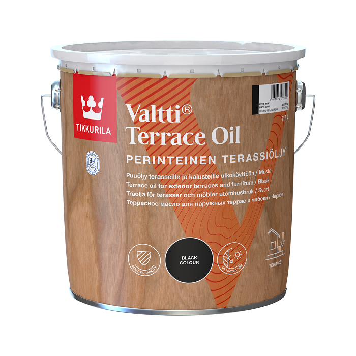 Valtti Terrace Oil Musta  2,7L